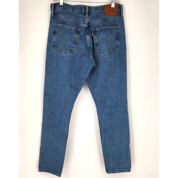 Levi’s 501® Distressed High-Rise Straight Jeans Light Wash W29 L28 - Picture 3 of 12